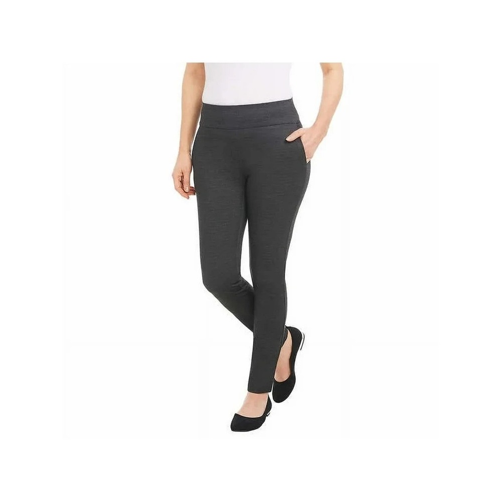 NWT Dalia Women's Built-In Tummy Control Mid Rise Pull On Pant Black Sz Small